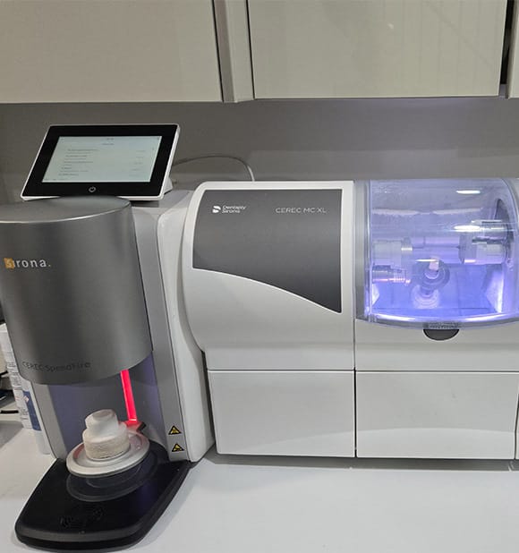 CEREC milling machine used for same-day dental restorations at VITAdent Brooklyn