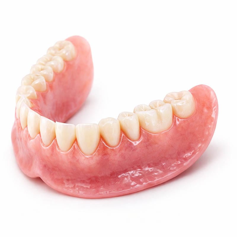 Immediate dentures with natural-looking acrylic gums and lifelike replacement teeth for full tooth restoration in Sheepshead Bay, Brooklyn